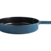 Hugo Kennis Pannen-koekenpan - gietijzer - blauw/zwart - ø24 cm