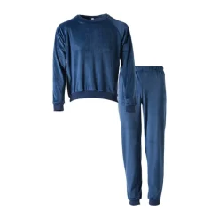 Xenos Winterartikelen-Huispak 2-delig - blauw - maat S/M