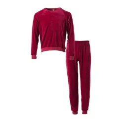 Xenos Winterartikelen-Huispak 2-delig - rood - maat S/M