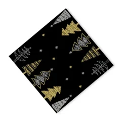 Xenos Tafelkleden|Kersttafelkleden-3-in-1 rol Boom - zwart - 40x480 cm