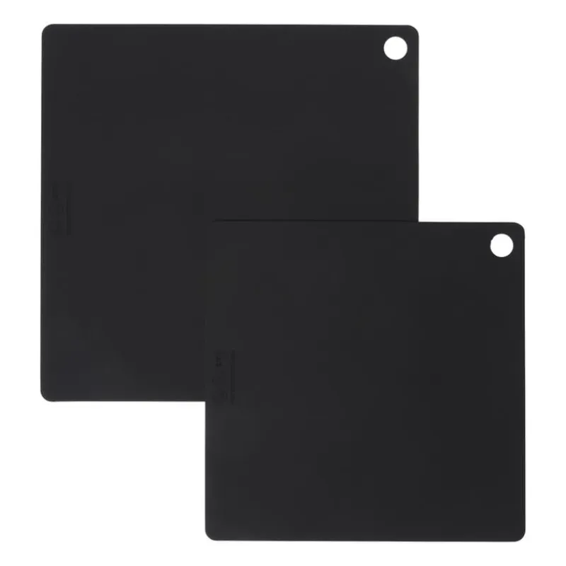 Xenos Keukengerei-Inductiebeschermer siliconen - zwart - set van 2