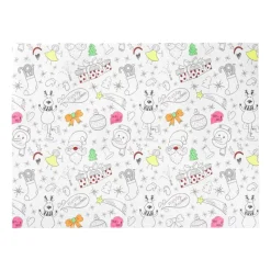 Xenos Kerst Knutselen-Inkleur placemat kerst - 40x30 cm - set van 4