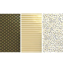 Xenos Inpakpapier-Inpakpapier goud metaal - diverse varianten - 70x200 cm
