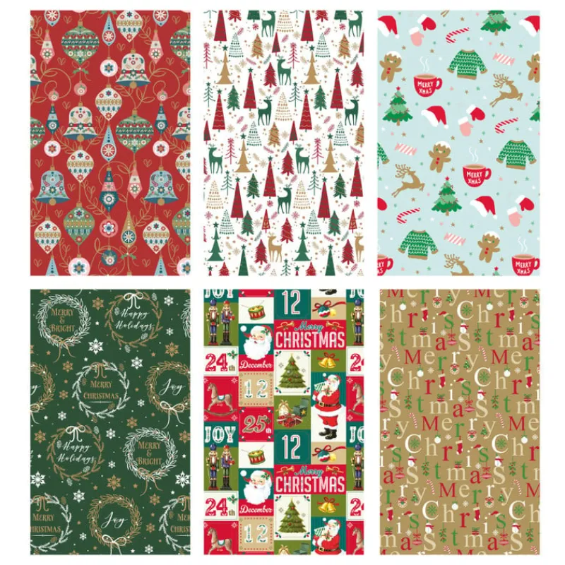 Xenos Kerst Inpakken-Inpakpapier kerst - diverse varianten - 70x200 cm