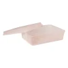 Xenos Opbergboxen-Iris clearbox - 13 liter - roze