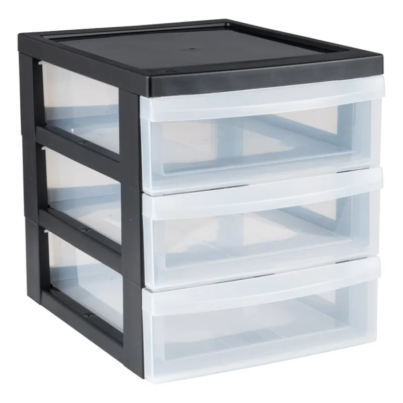 Iris Opbergsystemen-ladesysteem A5 - 3 lades - zwart - 26x22x19 cm