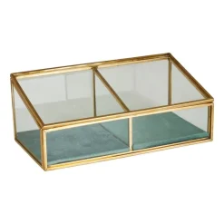 Xenos Sieraden Opbergen|Kerstcadeaus-Juwelendoos 2-vaks - 18x9.5x7 cm
