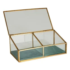 Xenos Sieraden Opbergen|Kerstcadeaus-Juwelendoos 2-vaks - 18x9.5x7 cm
