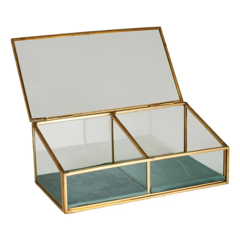 Xenos Sieraden Opbergen|Kerstcadeaus-Juwelendoos 2-vaks - 18x9.5x7 cm