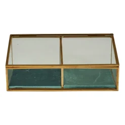 Xenos Sieraden Opbergen|Kerstcadeaus-Juwelendoos 2-vaks - 18x9.5x7 cm