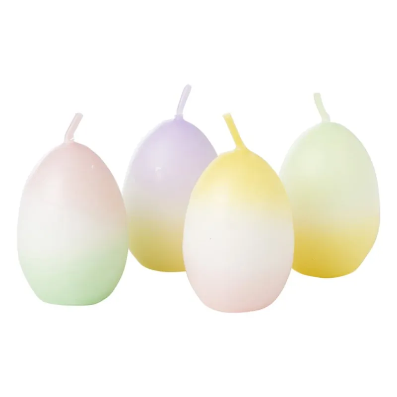 Xenos Sierkaarsen-Kaars eieren dip dye - set van 4 - ø6.5x8m