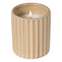 Xenos Kaars In Glas-Kaars in potje - beige - ø7.8x9 cm