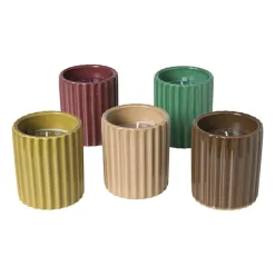 Xenos Kaars In Glas-Kaars in potje - bordeauxrood - ø7.8x9 cm