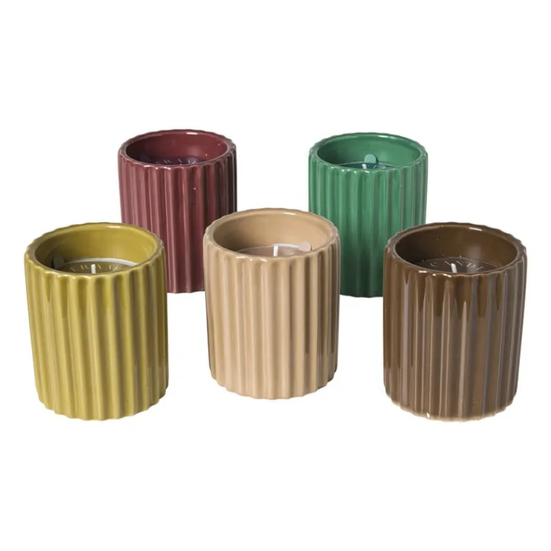 Xenos Kaars In Glas-Kaars in potje - bordeauxrood - ø7.8x9 cm