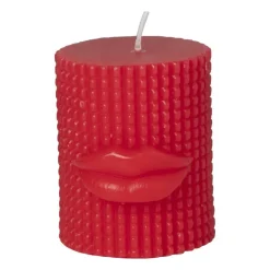 Xenos Stompkaarsen-Kaars met lippen klein - diverse varianten - ø6.8x8 cm