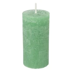 Xenos Stompkaarsen-Kaars rustiek - appel groen - ø5x10 cm