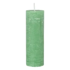 Xenos Stompkaarsen-Kaars rustiek - appel groen - ø5x15 cm