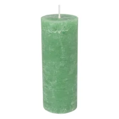 Xenos Stompkaarsen-Kaars rustiek - appel groen - ø7x18 cm