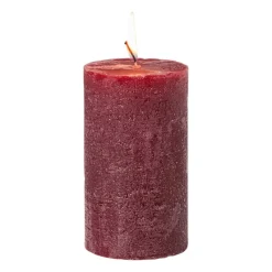 Xenos Stompkaarsen-Kaars rustiek - bordeauxrood - ø7x12 cm