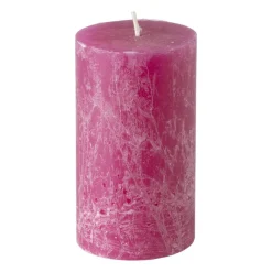 Xenos Stompkaarsen-Kaars rustiek - framboos - ø7x12 cm
