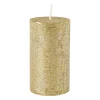 Xenos Stompkaarsen-Kaars rustiek - goud - ø7x12 cm