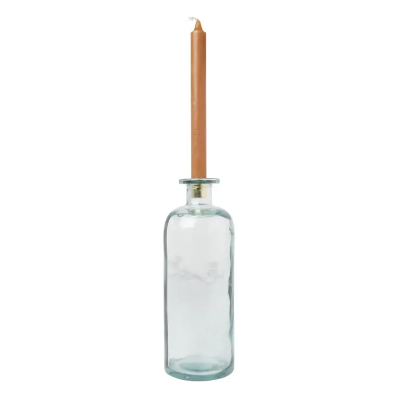 Xenos Kandelaars-Kaarsenhouder voor fles - goud - ø5x2.6 cm