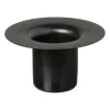 Xenos Kandelaars-Kaarsenhouder voor fles - zwart - ø5x2.6 cm