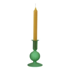 Xenos Kandelaars-Kandelaar 1bol - groen - ø8.5x15 cm
