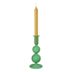 Xenos Kandelaars-Kandelaar 2bol - groen - ø8.5x20 cm