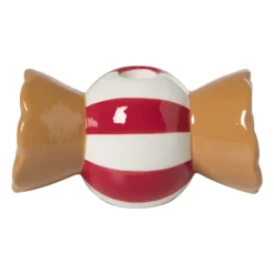 Xenos Kandelaars-Kandelaar candy cane - rood/wit - ø7x13 cm