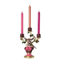Xenos Kerst|Kerstcadeaus-Kandelaar kerst met rendier - 30.5 cm