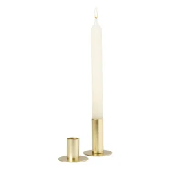 Xenos Kerstcadeaus|Kandelaars-Kandelaar laag - goud - ø6x4 cm