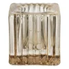 Xenos Kandelaars-Kandelaar rib glas - helder - 4x4x6 cm