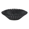 Xenos Kandelaars-Kandelaar wave - zwart - ø13.5x4 cm