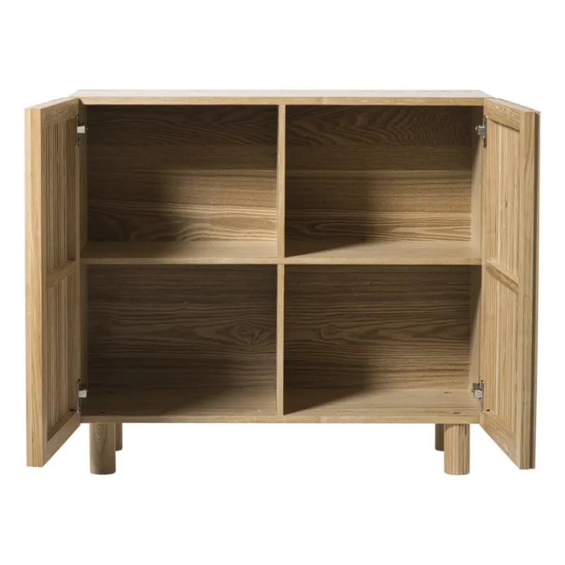 Xenos Kast Met Deuren|Dressoir-Kast Japandi met 2 deuren - bruin - 80x72x33 cm