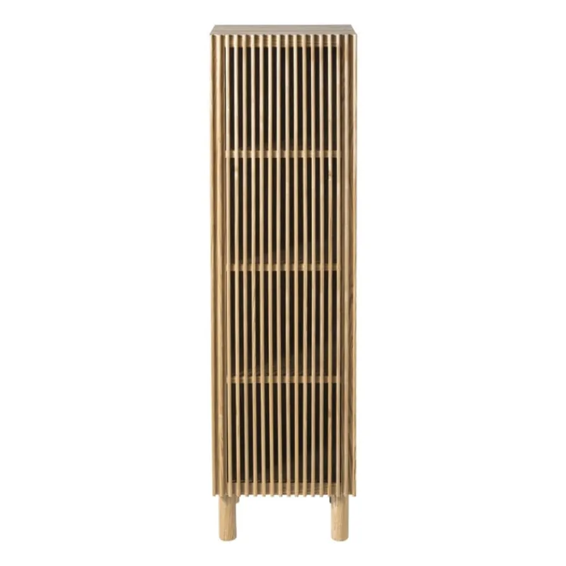 Xenos Kast Met Deuren-Kast Japandi smal - bruin - 145x40x33 cm