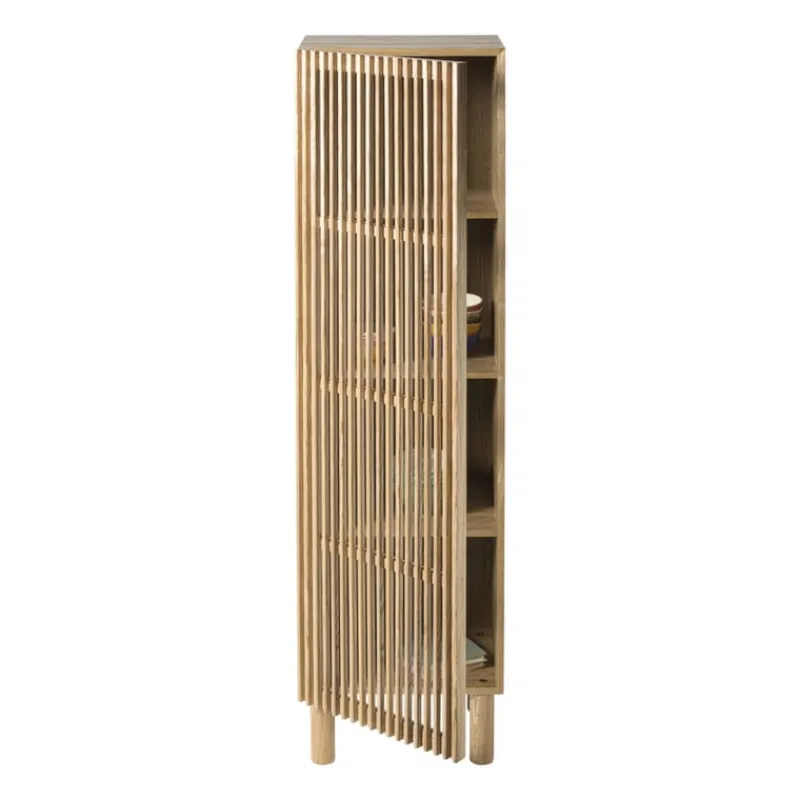 Xenos Kast Met Deuren-Kast Japandi smal - bruin - 145x40x33 cm