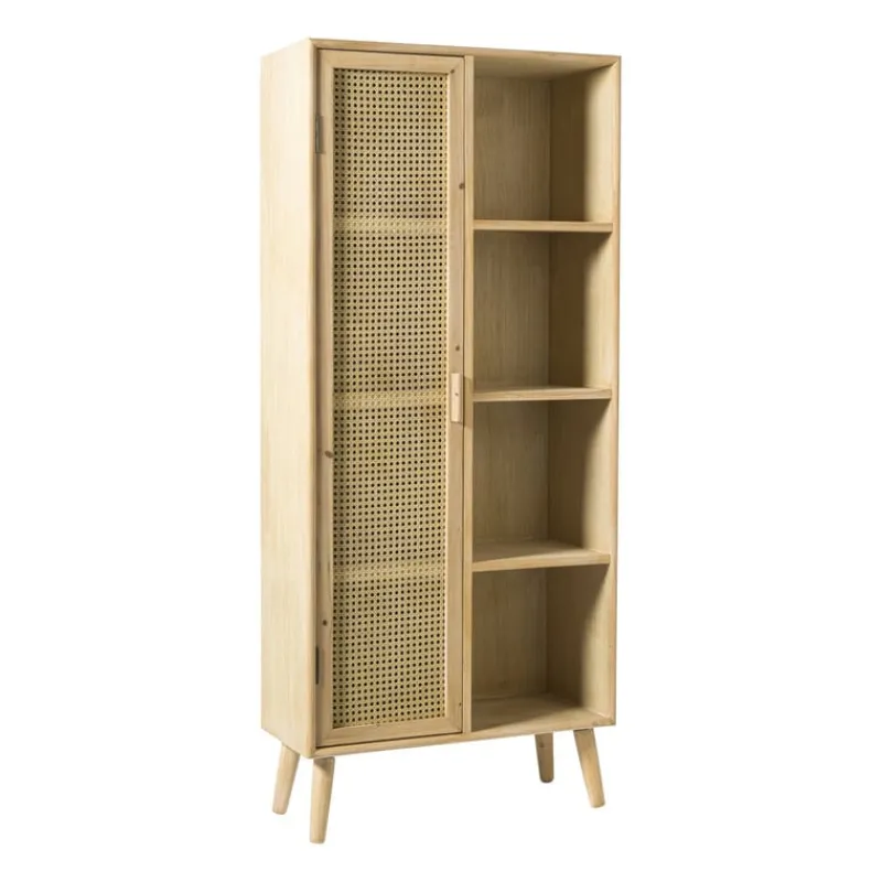 Xenos Kast Met Deuren|Vakkenkasten-Kast Java met deurtje en vakken - bruin - 160x70x33.5 cm