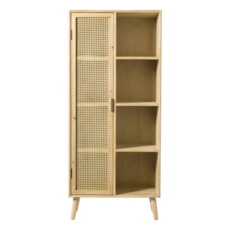 Xenos Kast Met Deuren|Vakkenkasten-Kast Java met deurtje en vakken - bruin - 160x70x33.5 cm