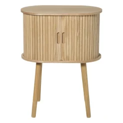 Xenos Nachtkastjes|Kast Met Deuren-Kast Uppsala ovaal - naturel - 65x50x30 cm