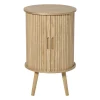 Xenos Nachtkastjes|Kast Met Deuren-Kast Uppsala rond hoog - naturel - ø40x65 cm