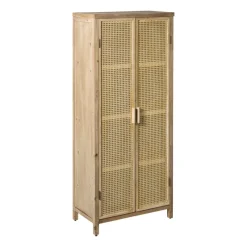 Xenos Kast Met Deuren-Kast webbing Lombok - bruin - 165x70x40 cm