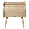 Xenos Nachtkastjes|Kast Met Deuren-Kastje Uppsala met roldeur - naturel - 45x40x34 cm