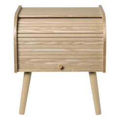 Xenos Nachtkastjes|Kast Met Deuren-Kastje Uppsala met roldeur - naturel - 45x40x34 cm