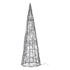 Xenos Kleine Kerstbomen-Kegel LED - zwart - ø12x40 cm