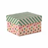 Xenos Kerst Inpakken-Kerst cadeau doos middel - multikleur - 8.5x16.5x12.5 cm