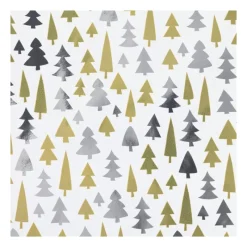 Xenos Kerst Inpakken-Kerst inpakpapier boom - zilver/goud - 70x200 cm