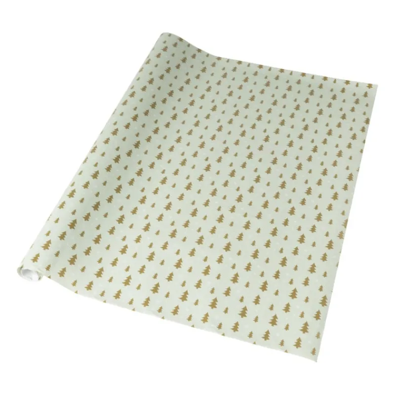 Xenos Kerst Inpakken-Kerst inpakpapier boompjes - multikleur - 70x200 cm