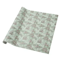 Xenos Kerst Inpakken-Kerst inpakpapier rendier - groen - 70x200 cm