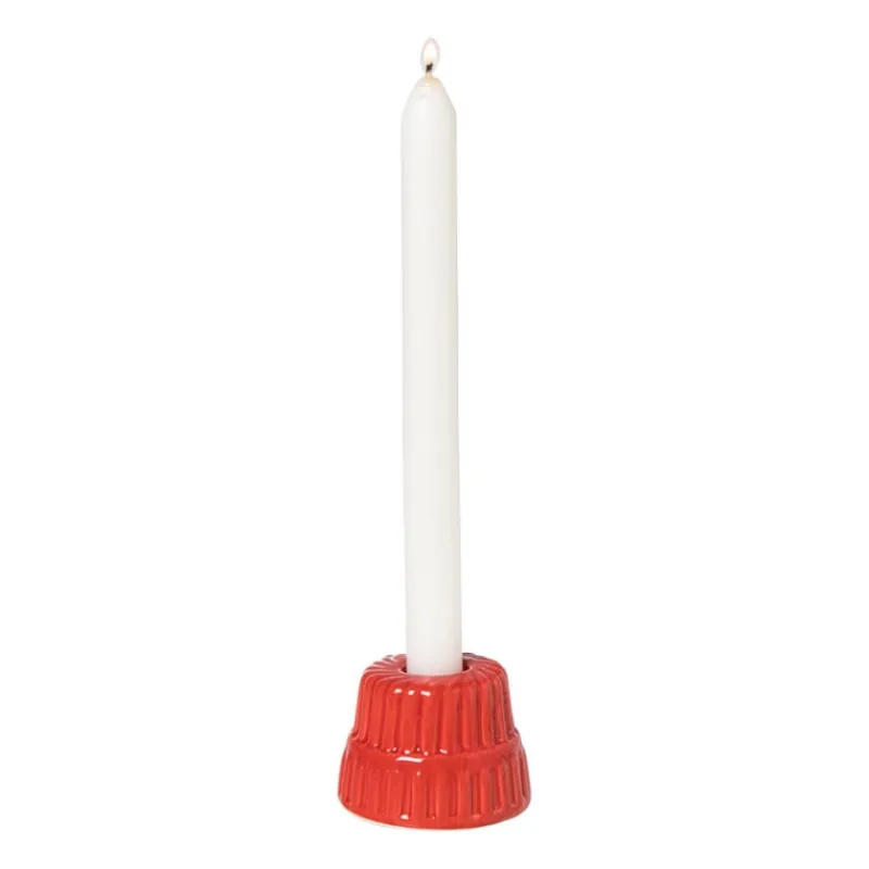 Xenos Kandelaars-Kerst kandelaar tulband - ø7x5 cm - diverse varianten